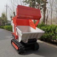 Mini brouette à benne basculante avec une capacité de 500kg Entraînement de skid Steer petit chargeur sur chenilles accessoire de godet Mini Transport de site