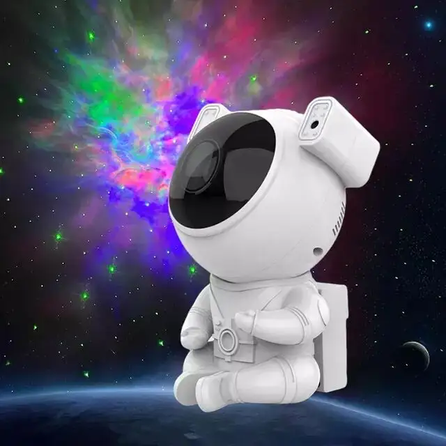 Muti-color Sitting Astronaut Projector Ocean Wave Star Light galaxy projector Baby led Astronaut Lamp Starry Night Sky Projector