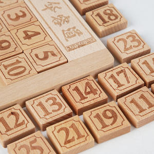 Montessori in legno Huarong Road Game numero Brain Teaser Iq Training Digital Slide <span class=keywords><strong>Puzzle</strong></span> - Product Image 5