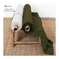 Tissu en lin 100 % lin européen de 280 cm de large, vendu au mètre, prélavé, certifié OEKO-TEX, pour literie, couette, rideau, nappe