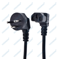Câble d'alimentation coudé (haut/bas/gauche/droite) avec fiche israélienne SI-32 à 3 broches vers prise femelle IEC C13 pour PDU, UPS, PC, moniteur, imprimante, téléviseur