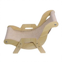 Chaise-lit ergonomique en bois pour chat, griffoir en sisal, salon incurvé pour chat, structure démontable KD, mobilier pour animaux de compagnie OEM ODM