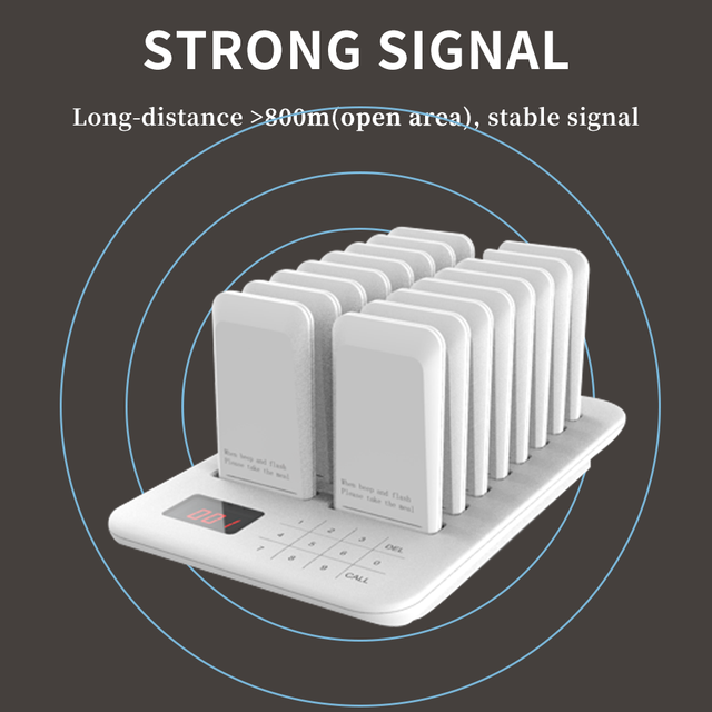 Best Selling Guest Wireless Vibrating Pager Buzzer Queue Paging System for Restaurant