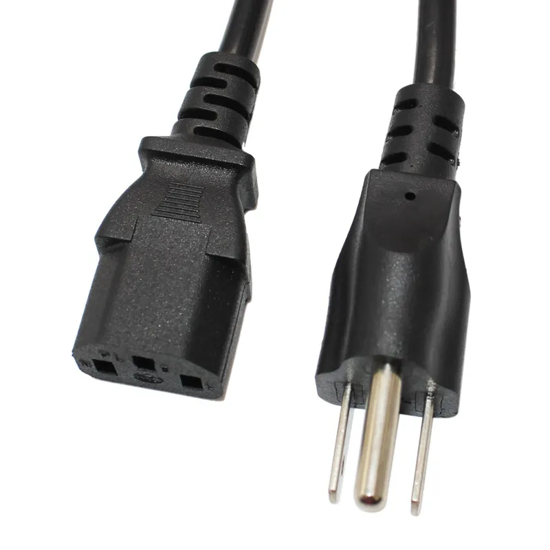 Factory Direct Wholesale Power Cord Extension Plug Cable USA 3Pin 10A/13A/15A AC Cords Electric Lead US Power Cord