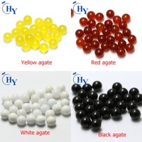 Vente en gros usine de sphères de corindon synthétique brillant non percé, de 3 à 15 mm, en forme de boule de rubis rouge