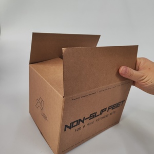 Boîtes d'expédition et d'envoi en papier kraft ondulé brun recyclable à paroi simple, 13*8*9cm, pour crème pour le visage, blush, vernis à ongles, vente en gros - Product Image 5