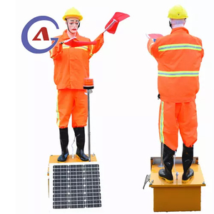 Robot de Tráfico de Advertencia con Luces LED Intermitentes, Portátil, Ahorrador de Costos Laborales, con Energía Solar, Impermeable, para Seguridad Vial - Product Image 4