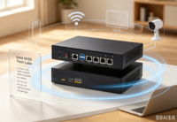 Mini Pare-feu N150 pour Sécurité Réseau de Bureaux et Entreprises, PC 4 Ports 2.5G I226V LAN, Stockage M.2 NVMe, 4G/5G LTE