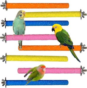 Juguete para Aves con Barra de Madera Resistente al Desgaste para Limpiar los Dientes y Afilar las Garras, para Loros, Periquitos y Más - Product Image 1