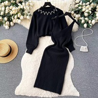 Ensemble robe et pull sexy pour femmes, nouvelle arrivée d'hiver, vente chaude