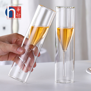 Meilleures ventes : Verres à champagne à <span class=keywords><strong>double</strong></span> paroi en cristal de 110 ml/4 oz, flûtes pour fête, bar, mariage - Product Image 1