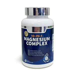 Suplementos Vitamínicos para Adultos de Marca Privada, Cápsulas de Glicinato de <span class=keywords><strong>Magnesio</strong></span> 10 en 1, Complejo de 1000 mg para Mejorar el Sueño y Aliviar el Estrés - Product Image 1
