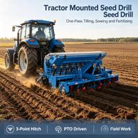 Nouvelle motobineuse rotative automatique diesel et semoir à engrais pour usage agricole, haute précision, haute productivité, construction en acier