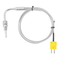 Capteur de température de four M6 à vis, câble K J PT100 de 0,5M-6M, thermocouple RTD, contrôle industriel personnalisable OEM, précision 0,1°C, en acier inoxydable
