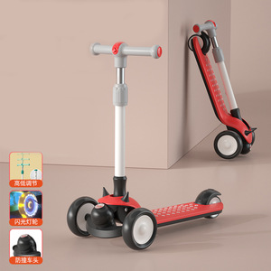 Patinete infantil Qixiaoke de 3 a 8 años, altura ajustable, con luces, para niños y niñas, color verde - Product Image 5
