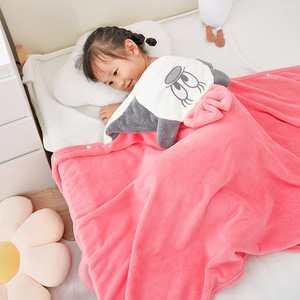 Serviette <span class=keywords><strong>de</strong></span> <span class=keywords><strong>bain</strong></span> à capuche en microfibre polaire pour enfants, motif dessin animé, 70*140 cm, 350 grammes/pièce, douce, brodée - Product Image 3