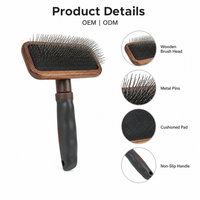 Brosse en bois pour enlever les poils d'animaux pour chats et chiens, brosse de toilettage à marque privée