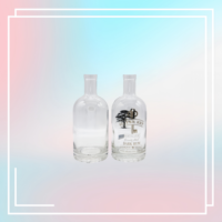 Bouteilles en verre personnalisées de luxe avec bouchon scellé, bouteilles en verre vides pour whisky, brandy, emballage de spiritueux haut de gamme