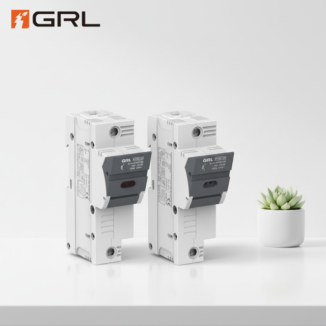 GRL Fuse Holder RT18-125 Fuse Box Indicator Light 1P 2P 3P 4P 1P+N 3P+N 125A AC690V/400V Adapt 22x58 Fuse DIN Rail Installation