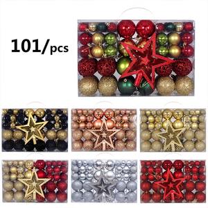 Juego <span class=keywords><strong>de</strong></span> 101 Piezas <span class=keywords><strong>de</strong></span> Nuevas Bolas <span class=keywords><strong>de</strong></span> <span class=keywords><strong>Navidad</strong></span> Decorativas, Adornos <span class=keywords><strong>para</strong></span> Árbol, Bolas Brillantes, Mate y Huecas con <span class=keywords><strong>Esferas</strong></span> <span class=keywords><strong>de</strong></span> Plástico Transparente y Bolas <span class=keywords><strong>de</strong></span> Espuma - Product Image 4