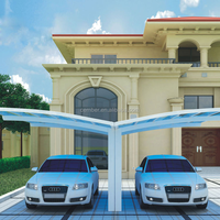 Toldo de aleación de aluminio y policarbonato personalizado, para exteriores, para Villa