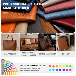 Tessuto in Pelle PU Effetto Craquelé Cerato Premium 1.0mm 52 Pollici di Larghezza Colori Personalizzati per Scarpe Borse Portafogli Ingrosso - Product Image 3