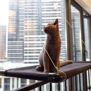 Hamaca colgante para gatos y mascotas, asiento de ventana gris, venta al por mayor - Product Image 3