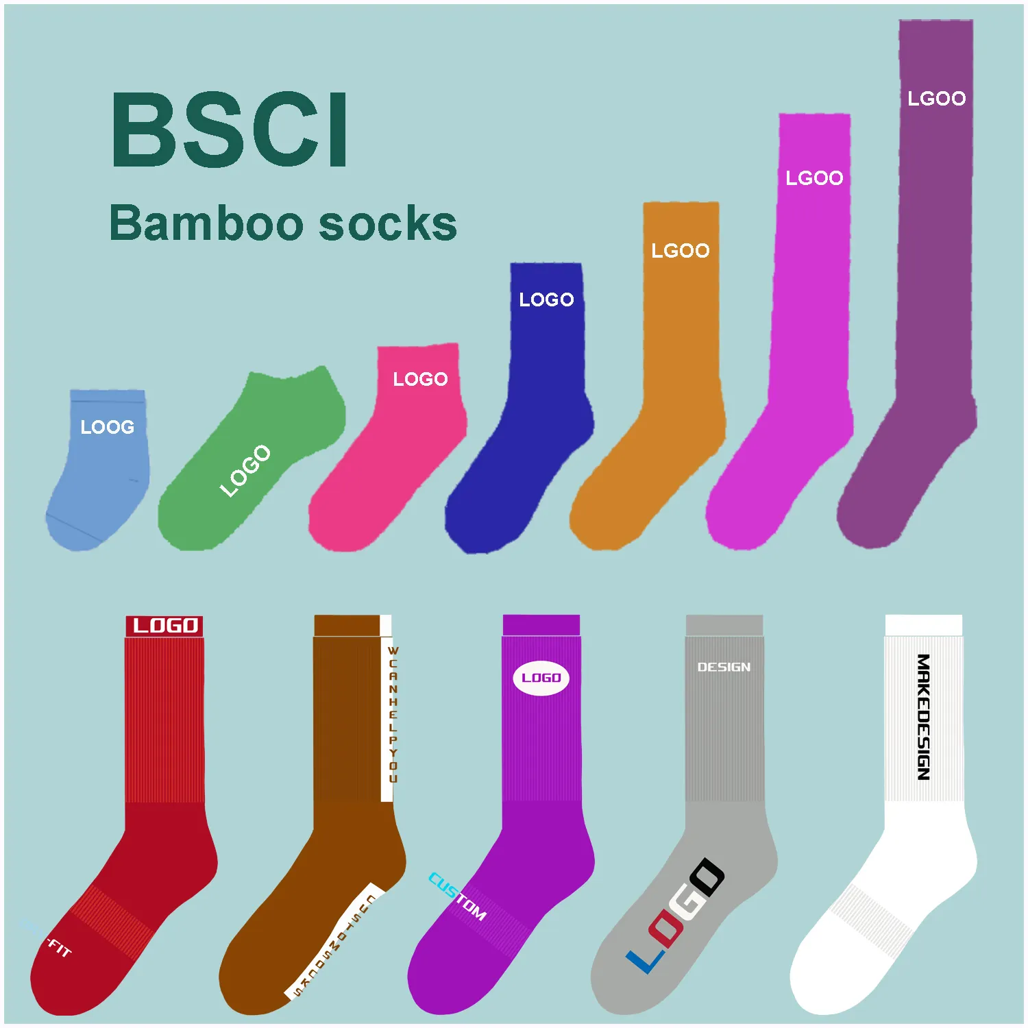 Заводские изготовленные на заказ носки для мужчин и женщин спортивные носки персонализированные бамбуковые хлопковые носки с логотипом oem