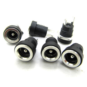 DC-022B Female Panel Mount Connector Socket Charging <b>Plug</b> <b>Adapter</b> 2 Pin Power Jack 2.1MM X 5.5MM X 2.5MM - Product Image 4