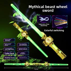 Nouvelle épée rotative transfrontalière rétractable lumineuse pour bébé, jouet bâton clignotant pour 0-24 mois, en plastique - Product Image 6