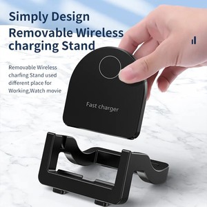 2025 Wholesale Custom 15W USB <strong>Wireless</strong> Charger Stand Holder Fast Charge Charging Station for iPhone 10W-20W <strong>Output</strong> <strong>Power</strong> - Product Image 3
