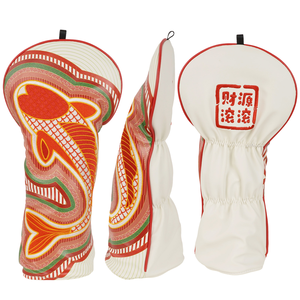 Housse de tête de club de golf résistante à l'usure Lucky, doublure en peluche épaisse, accessoires de golf portables, housse de tête de golf de style chinois - Product Image 3