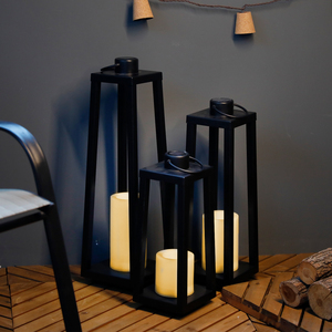 Bougeoirs Led décoratifs d'intérieur lanternes solaires pots de bougies lampe de jardin lanterne solaire - Product Image 2