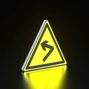 Segnale Triangolare LED IP55 per Attraversamento Pedonale, Segnale di Sostituzione di Posizione ad Alta Definizione - Product Image 1