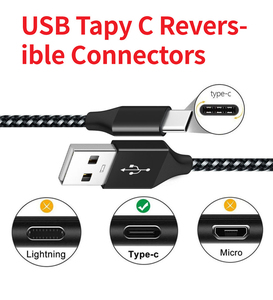 Sử dụng rộng rãi IOS Type-C Micro USB Loại C nhanh chóng sạc cáp cho tất cả các điện thoại di động - Product Image 2
