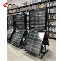 Bonne qualité petit quantité minimale de commande Double face support de sol repositionnable Rail carte vitrine au détail en gros PSA TCG carte à collectionner métal