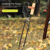 Pince à charbon de bois extensible et épaissie, résistante à la chaleur, pour barbecue extérieur, camping et pique-nique, Chine