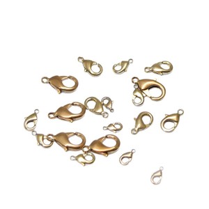Boucle en alliage de zinc en forme d'écrevisse 302 pour la fabrication de bracelets, apprêts de bijoux plaqués en forme de goutte - Product Image 4