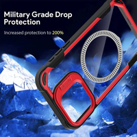 Coque arrière de protection intégrale populaire avec anneau magnétique pour charge sans fil et protection d'objectif d'appareil photo pour Samsung S25 et iPhone 17 16