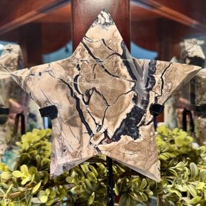 Hot Selling Polished Natural Valcano Agate Healing <b>Crystal</b> Crafts Star Moon Decoration for Meditation for Spiritual Practice - Product Image 1