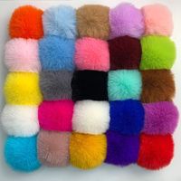 Boules de fourrure synthétique en feutre, fausses fourrures de lapin, boules de peluche de lapin Rex faites à la main pour le bricolage, ornements, pendentifs, accessoires vestimentaires moelleux, vente en gros