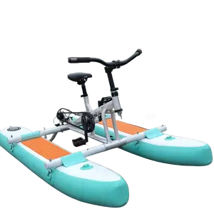 水ペダルボートインフレータブル子供用ペダルPVCシングルバイクレジャー
