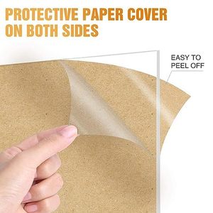 Fogli acrilici 1/4 "(6mm) <span class=keywords><strong>di</strong></span> spessore-2 confezioni da 18x24" <span class=keywords><strong>di</strong></span> alta qualità su misura lastre <span class=keywords><strong>di</strong></span> <span class=keywords><strong>vetro</strong></span> in Plexi acrilici trasparenti - Product Image 2