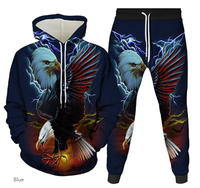 Vente en gros, impression par sublimation, broderie, polyester, pull-over personnalisé pour hommes, sweat à capuche de grande taille, ensemble de sweatshirts à capuche imprimés en 3D pour hommes