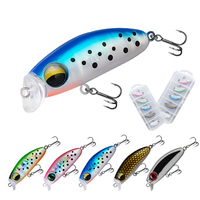 Lot de 5 leurres de pêche durs Mini Minnow de 4 cm et 2,5 g, 5 couleurs, leurres bioniques Mino, ensemble de leurres de pêche durs, vente en gros, ensemble de mini-leurres de pêche