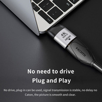 Adaptor Transmisi Video HD 4K 60Hz Tipe-C ke /VGA/DP/MDP dari Aluminium Alloy Baru untuk PC.
