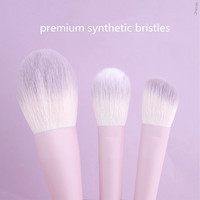 Lilywild Own Purple Set Fibre Synthétique Durable Luxe Excellent Végétarien Moelleux Caractère Unique Pinceau De Maquillage Personnalisé Avec Sac