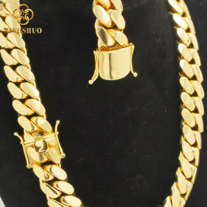 <span class=keywords><strong>Collana</strong></span> a Catena Cubana in Oro 18K, 22 Pollici, per Uomo e Donna, Regalo di Tendenza - Product Image 2