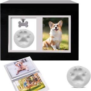 Wholesale Dog & Paw Print Wooden Pet Memorial <b>Box</b> with Frame Set Imprint Kit Photo Display Eco-Friendly Urn <b>for</b> <b>Ashes</b> - Product Image 5