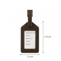 Etiqueta de Equipaje de Cuero PU, Etiqueta de Identificación para Maleta de Viaje con Tarjeta de Nombre y Dirección para Equipaje, Accesorios de Viaje